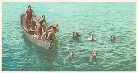 Diving For Coins, Santa Catalina, Calif., 1898