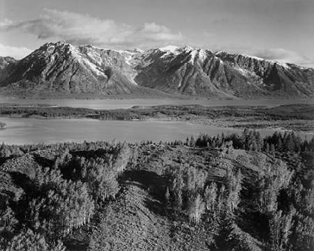 View across river valley, Grand Teton National Park, Wyoming, 1941