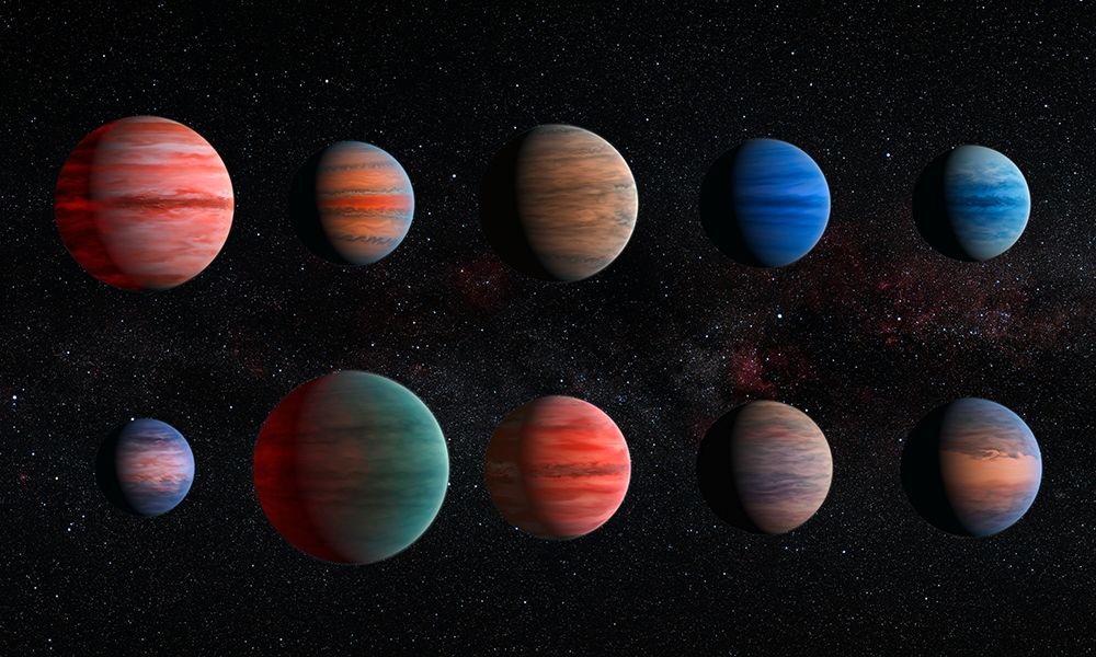 Artist Impression of Hot Jupiter Exoplanets - Unannotated
