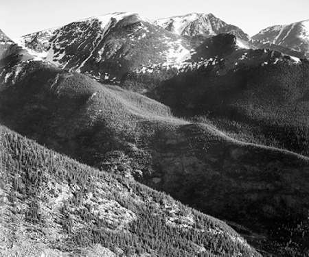 Hills and mountains, in Rocky Mountain National Park, Colorado, ca. 1941-1942