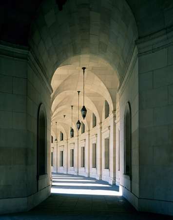 Arched architectural detail in the Federal Triangle located in Washington, D.C.