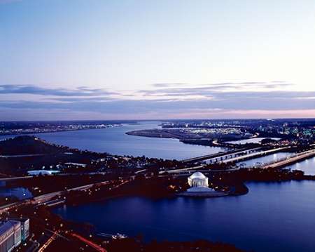Jefferson Memorial taken from an open window in the Washington Monument, Washington, D.C.