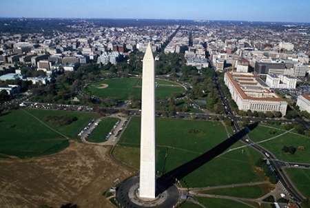 Aerial view of the Washington Monument, Washington, D.C.