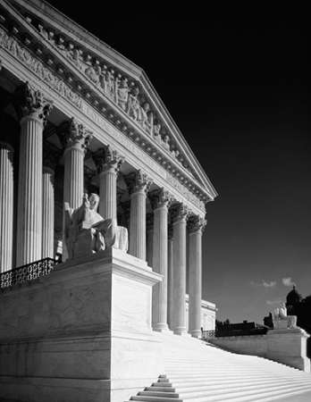U.S. Supreme Court building, Washington, D.C. - Black and White Variant