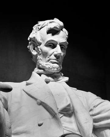Lincoln Memorial statue by Daniel Chester French, Washington, D.C. - Black and White Variant