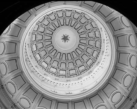 The Texas Capitol Dome, Austin Texas - Black and White
