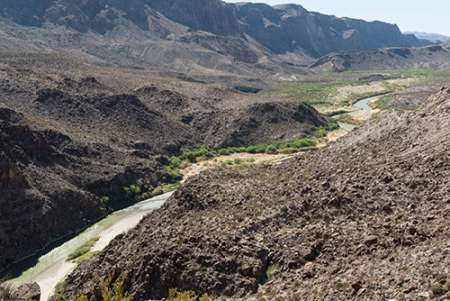 View of the Rio Grande River along Texas Rt. 170