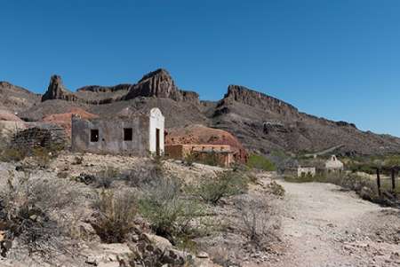 Abandoned movie set along the Rio Grande River in Big Bend Ranch State Park in lower Brewster County
