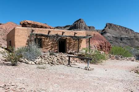 Abandoned movie set along the Rio Grande River in Big Bend Ranch State Park in lower Brewster County