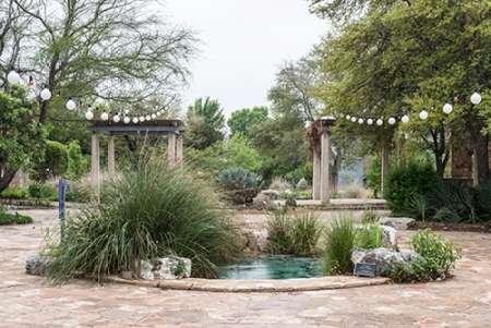 Water feature in a courtyard at the Lady Bird Johnson Wildflower Center, near Austin, TX