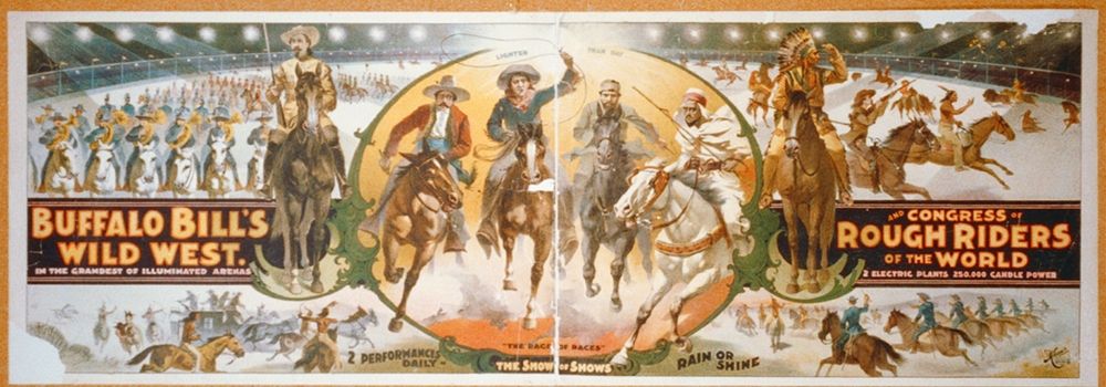 Buffalo Bills Wild West And Congress Of Rough Riders Of The World - Banner