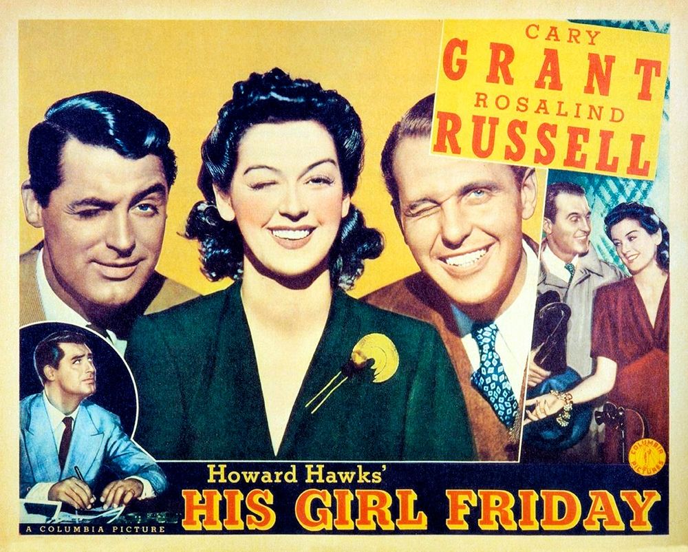 His Girl Friday - Lobby Card