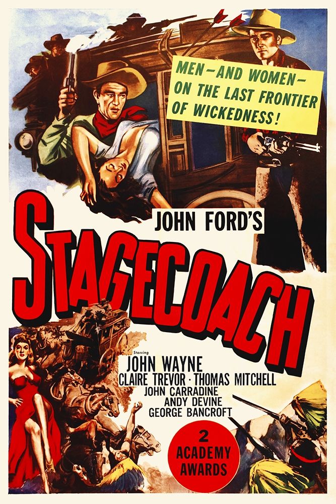 Stage Coach - John Wayne and Claire Trevor - Picturegoer Magazine Cover