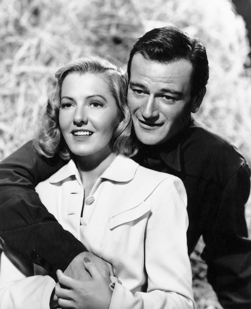 John Wayne with Jean Arthur