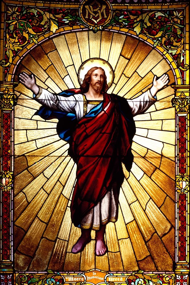 Stained-glass window at the Neptune Society Columbarium San Francisco California