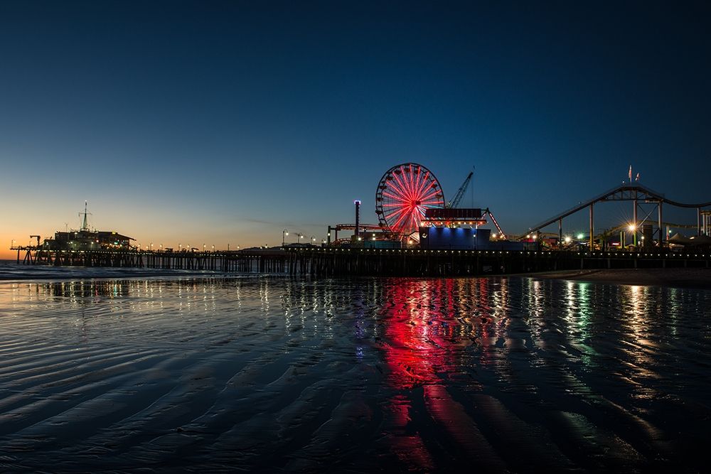 Santa Monica Pier at Sunset California