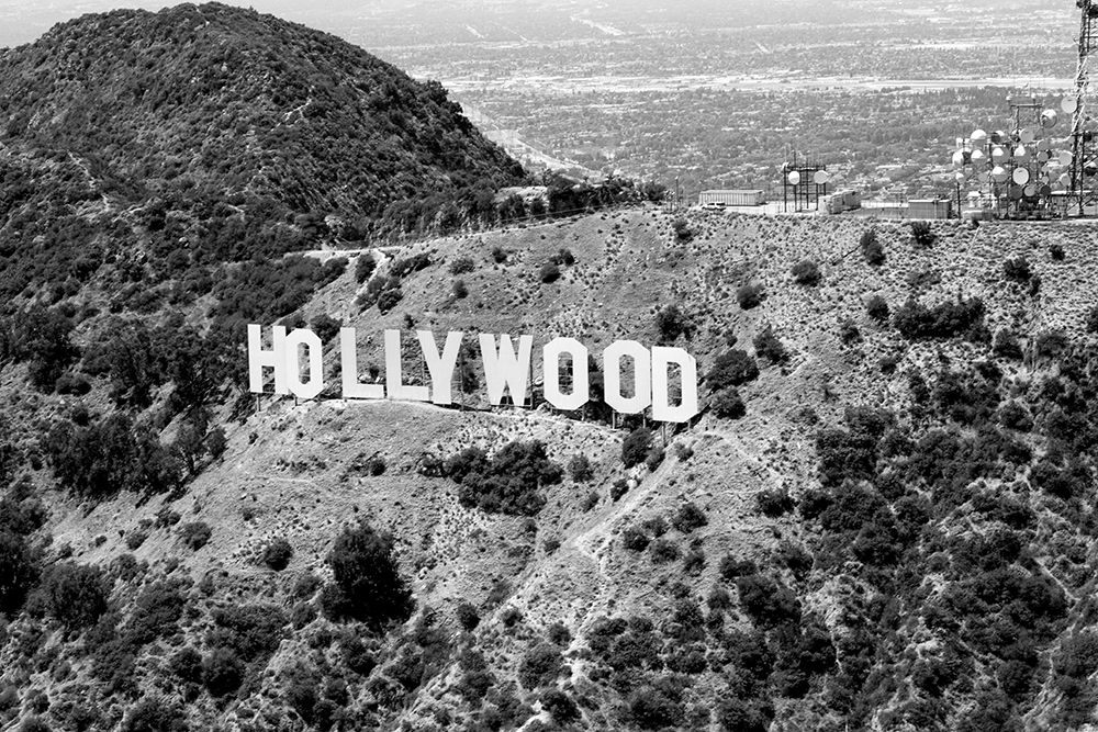 The Hollywood sign located in Los Angeles, California