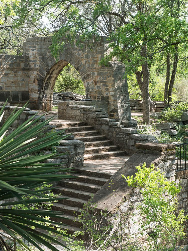 Scenic path to Longhorn Caverns, a state park in the Texas Hill Country, 2014