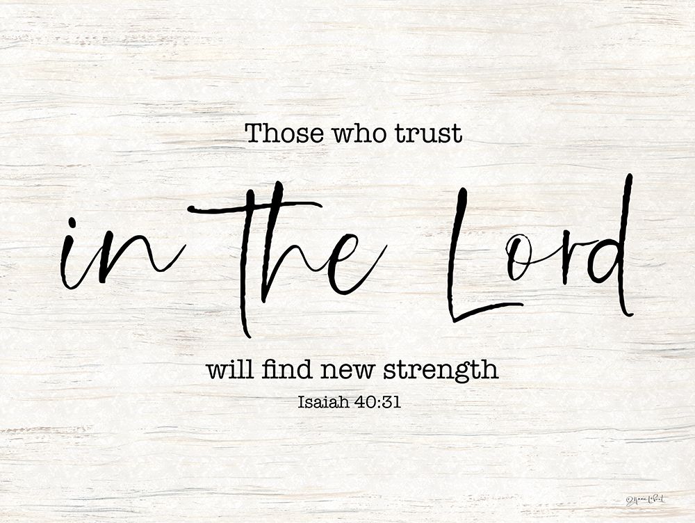 Trust in the Lord