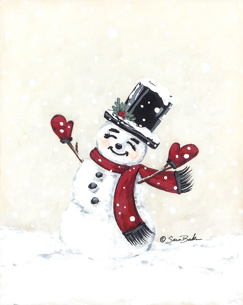 Jolly Red Snowman