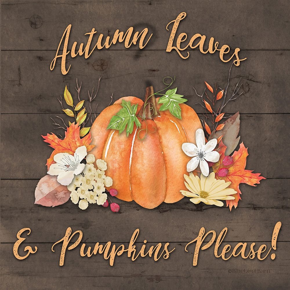 Orange Pumpkin Floral