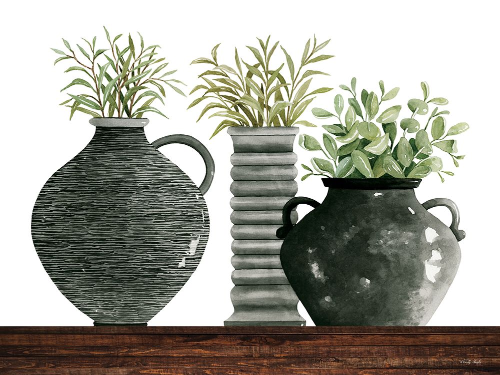 Black Vase Set