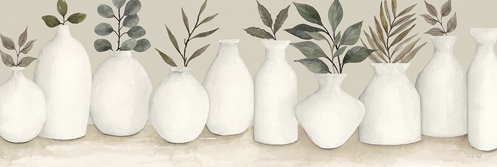 Ivory Vases in a Row
