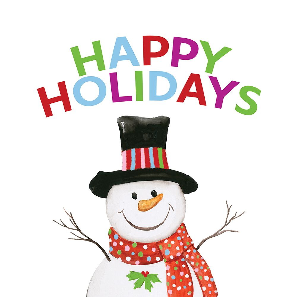 Merry Christmas Colorful Snowman
