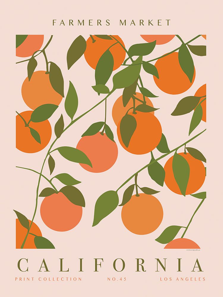Farmers Market Clementine Poster