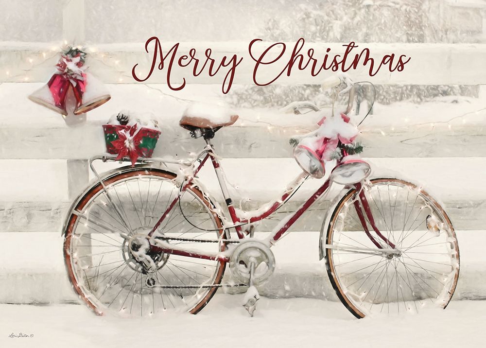 Merry Christmas Snowy Bike