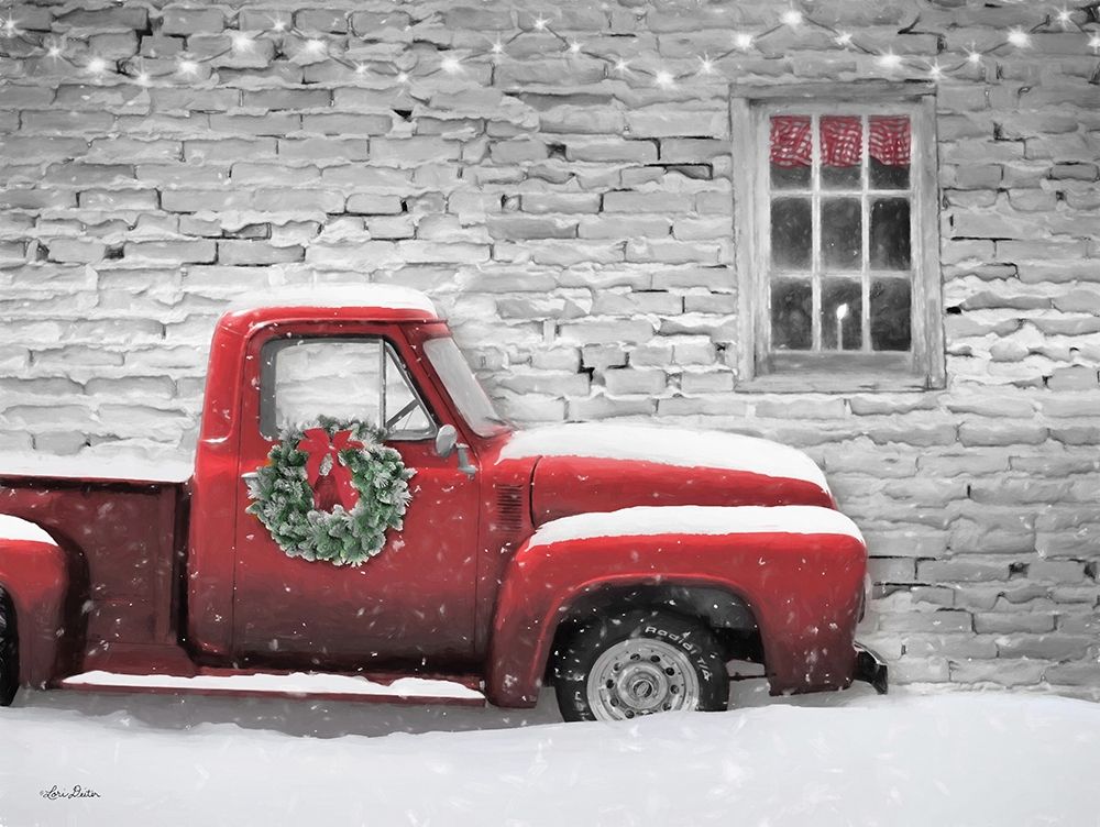Snowy Christmas Truck