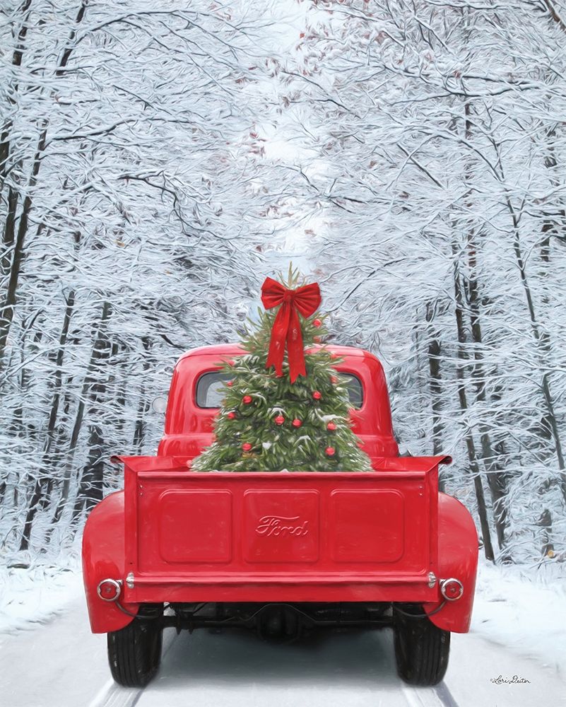 Snowy Drive in a Ford