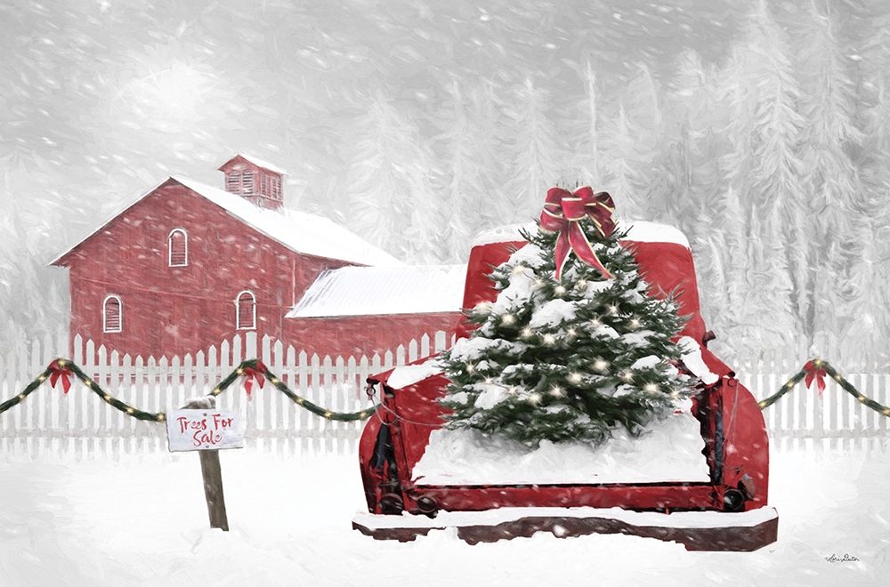 Rusty Red Christmas Truck