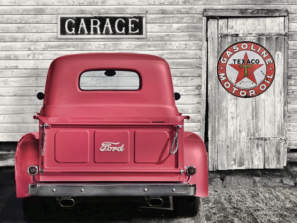 Red Truck with Texaco Sign