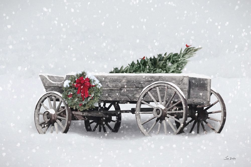 Snowy Christmas Wagon