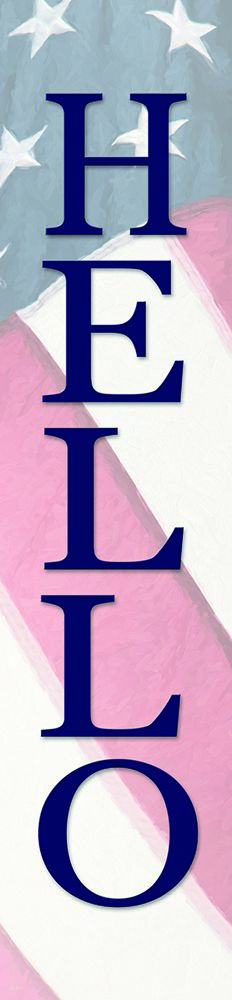 Patriotic HELLO Porch Sign