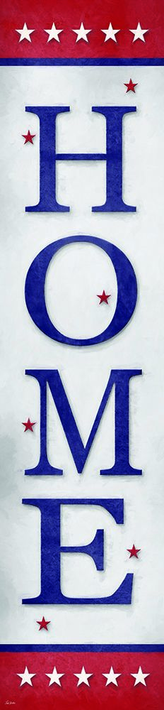 HOME with Stars Porch Sign