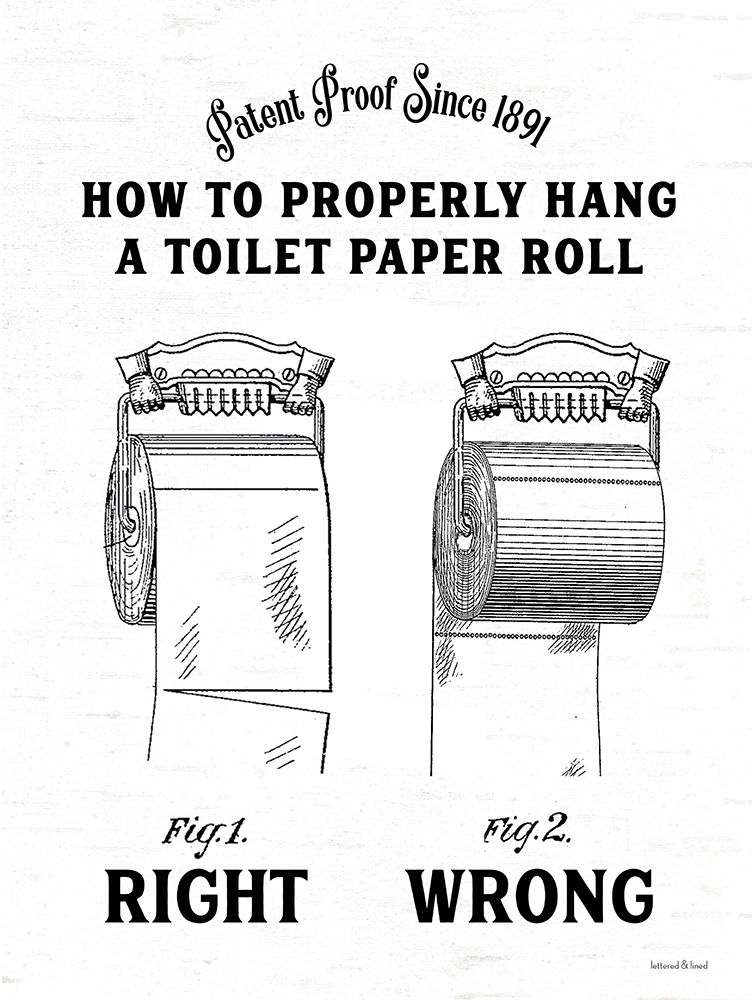 Properly Hang Toilet Paper