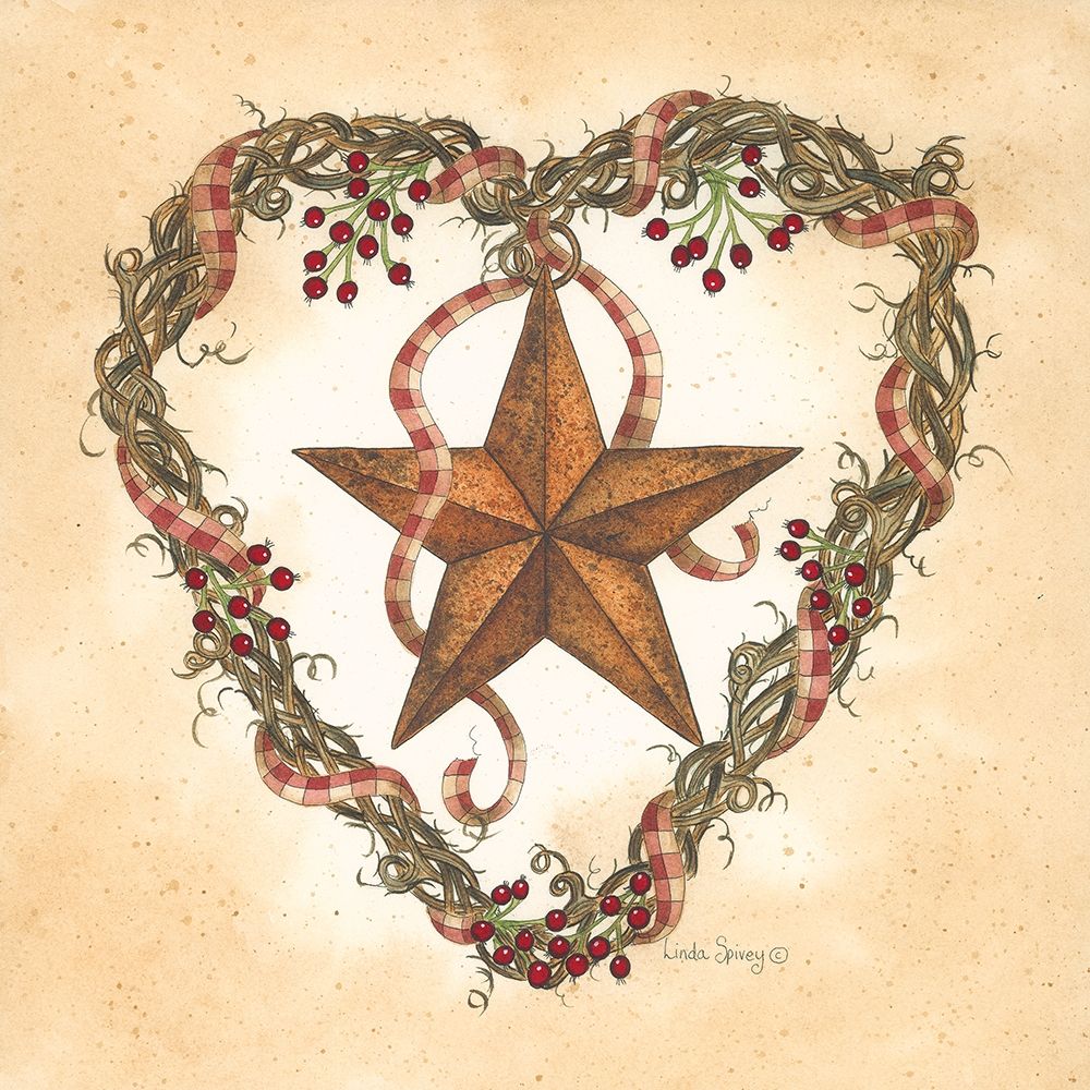 Barnstar with Heart Wreath