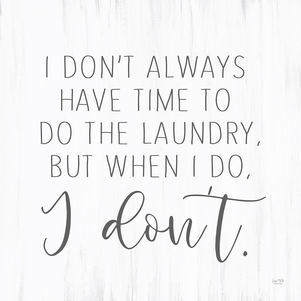 Time to Do the Laundry