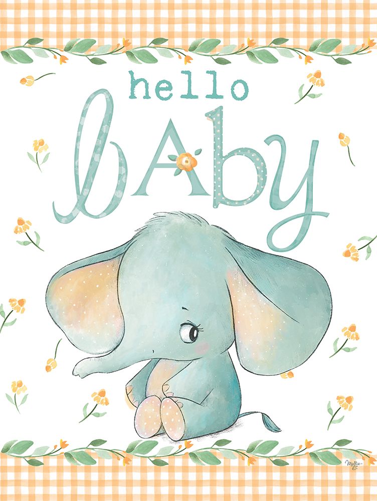 Hello Baby Elephant Yellow