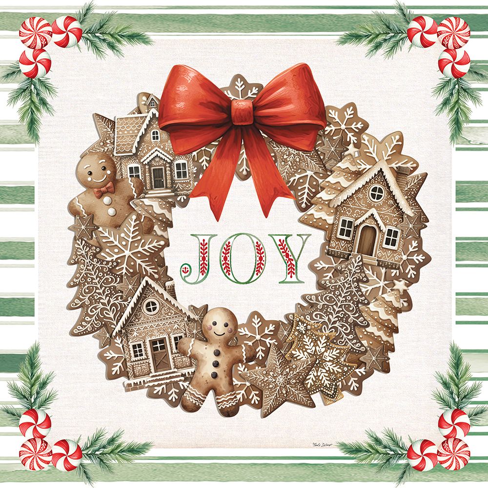 Joy Gingerbread Wreath