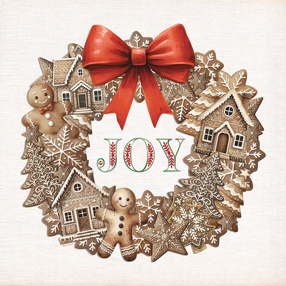 Joy Gingerbread Wreath