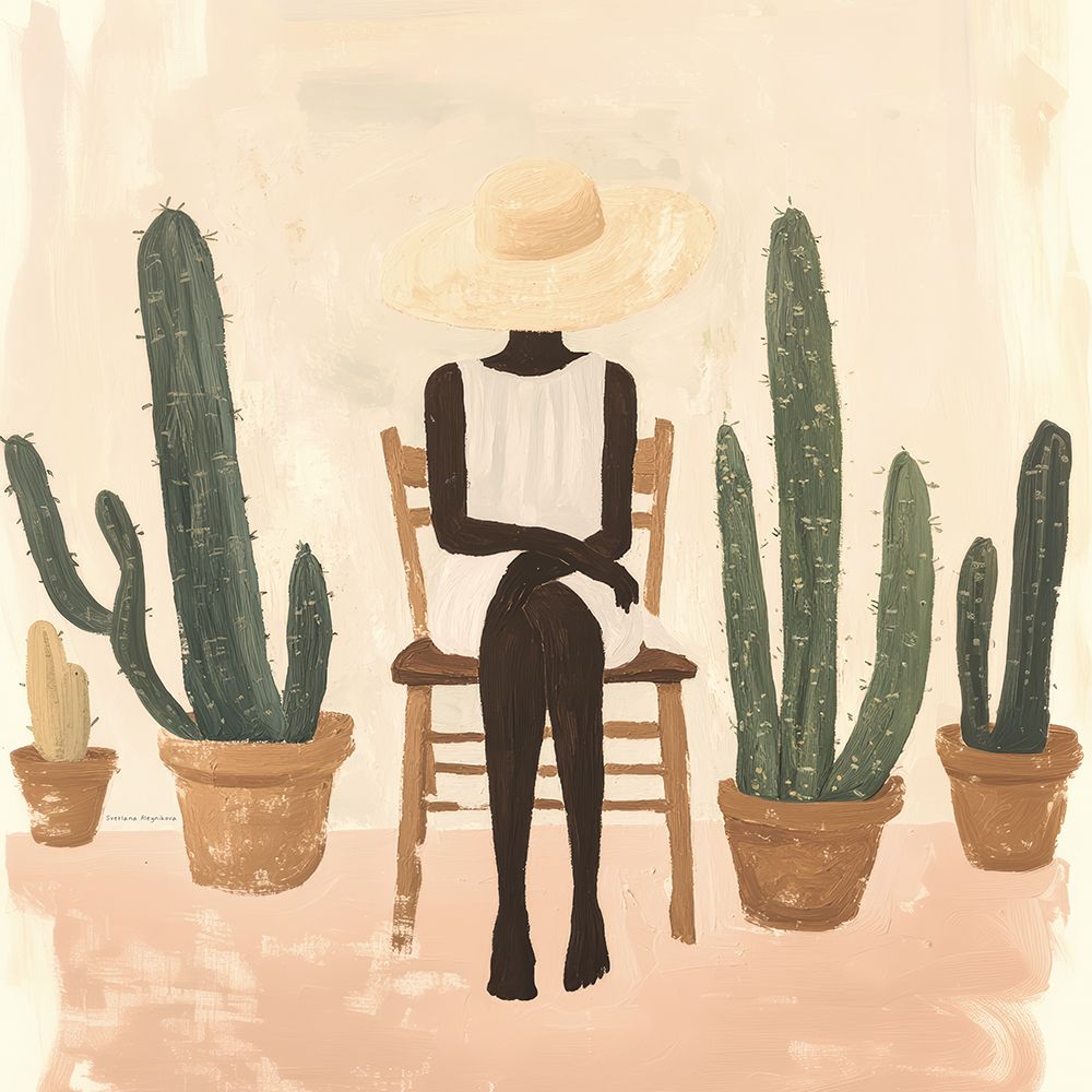 Girl and the Cacti