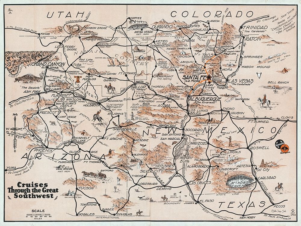 Southwest Travel Map