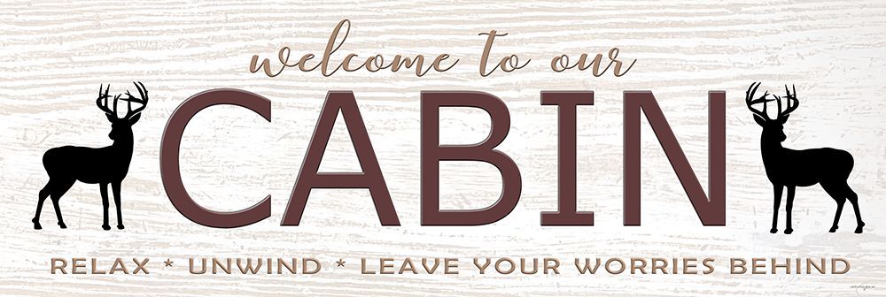Welcome to Our Cabin Sign - Deer