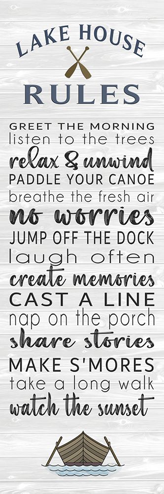 Lake House Rules