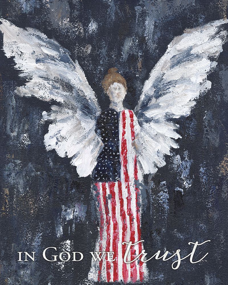 In God We Trust Patriotic Angel