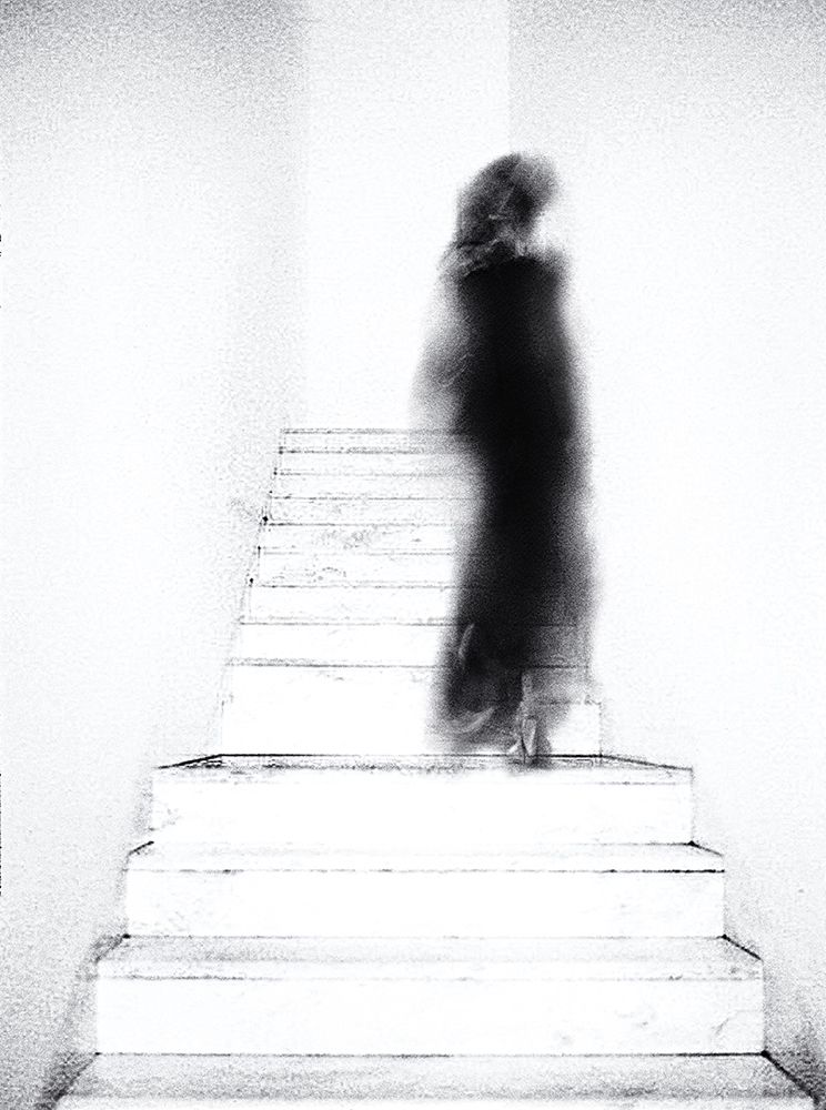 woman on stairs
