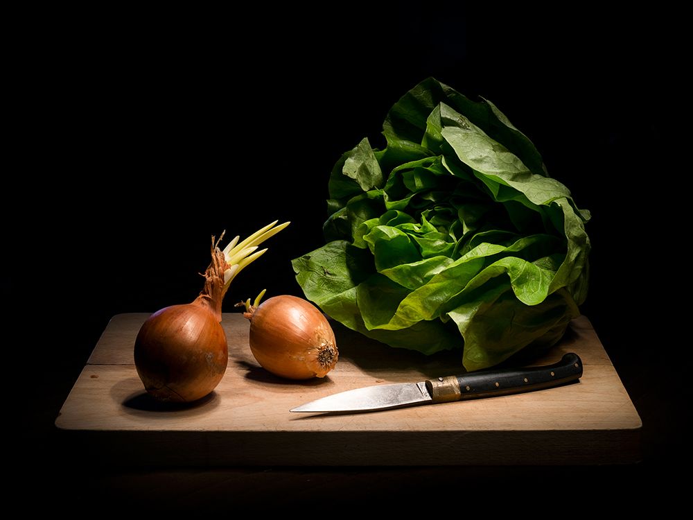 onions and lettuce